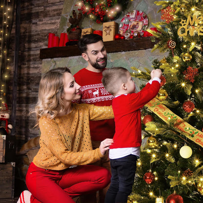 GarveeHome 4.5 FT Artificial Pre-lit Mini Christmas Tree, Green PVC Christmas Tree with 250 Warm White Lights for Home, Office, and Xmas Party Décor, Includes Stand