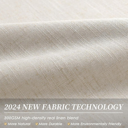 Greyish Beige Linen Black Out Curtains 80 Inch Long 2 Panels Set for Bedroom Light Blocking Curtains Greige with 100% Blackout Backing Light Taupe Thermal Insulated Room Darkening Curtain Drapes