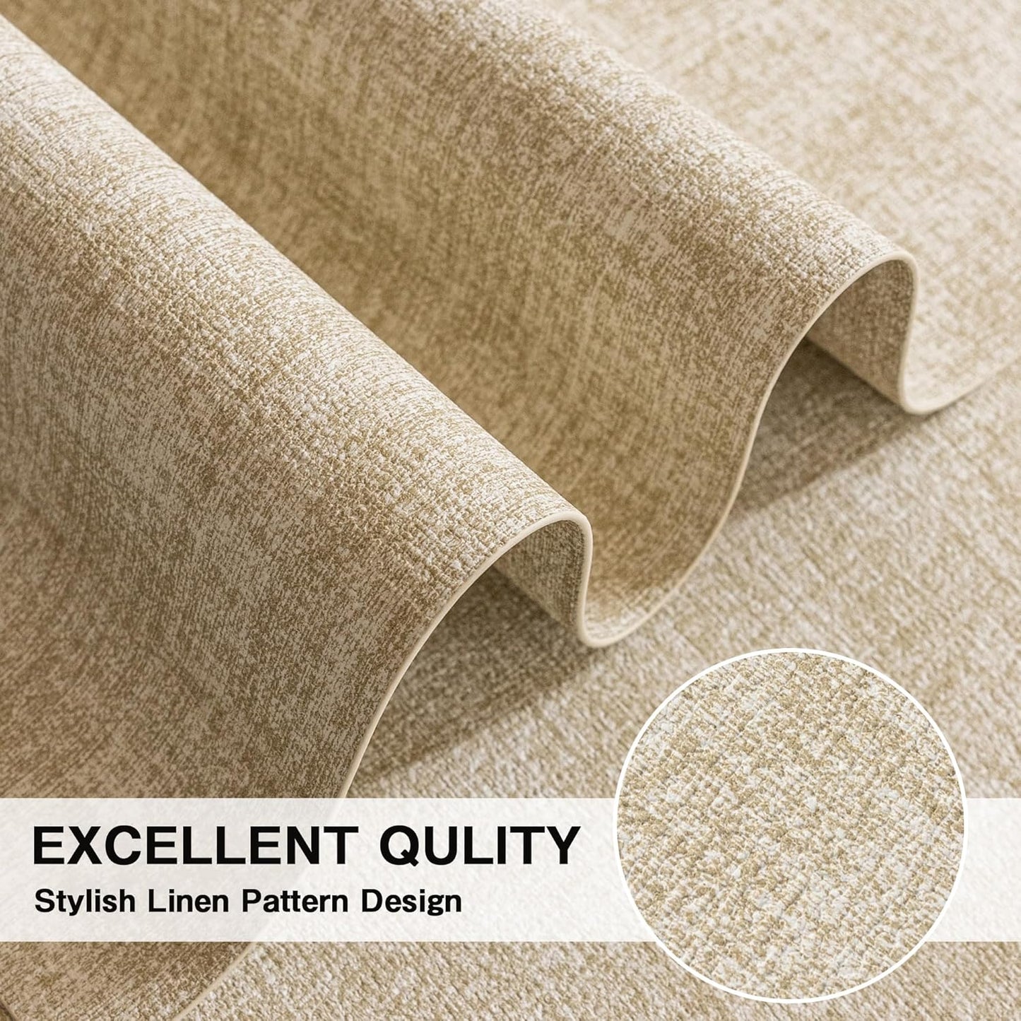 Chrysameld Vinyl Placemats Set of 6 - Faux Leather 100% Waterproof Oil-Proof Wipeable PU Place Mats, Heat Resistant Anti Slip Reversible Table Mats for Indoor & Outdoor Use,(17×12Inch, Beige)