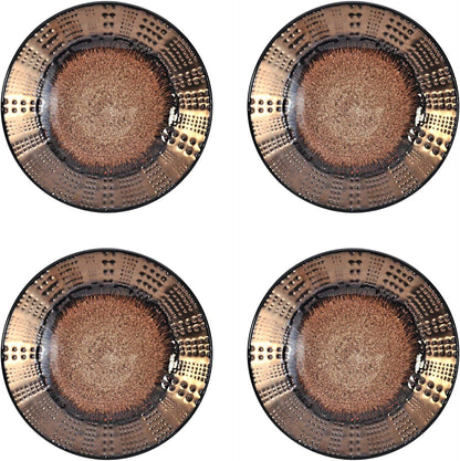 Gourmet Basics by Mikasa Verona 16-Piece Dinnerware Set & Cream Serving Bowl, 9 Inch & Cream Rectangular Platter, 13.75 Inch