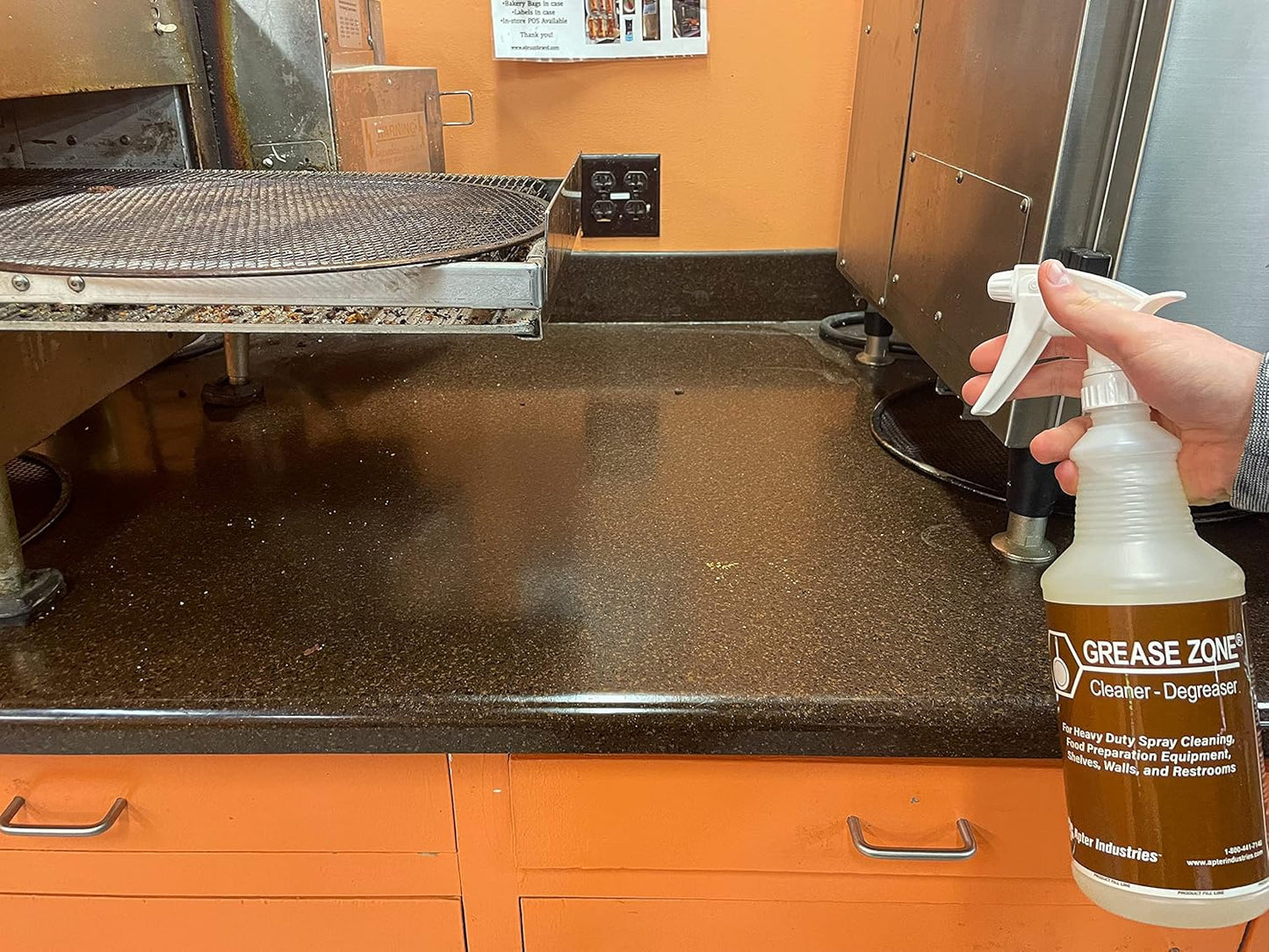 Grease Zone, Food Safe Cleaner and Degreaser, for Heavy Duty All Purpose Cleaning, Food Prep Equipment, Shelves and Walls, Restaurant Bathrooms, 2oz. (Pack of 60)