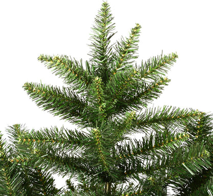 Vickerman 8.5' Tall Camdon Fir Artificial Christmas Tree, Unlit - Faux Christmas Tree - Seasonal Indoor Home Decor - 2294 Rich Green PVC Tips- Metal Hinged Branches