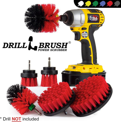Drillbrush Headstone Cleaning Supplies - Outdoor Power Brush - Fountain Cleaner Tool - Deck Scrubbing Tool - Patio Cleaning Brush - Concrete Garage Floor Cleaner - Granite Scrubber Kit for Drill