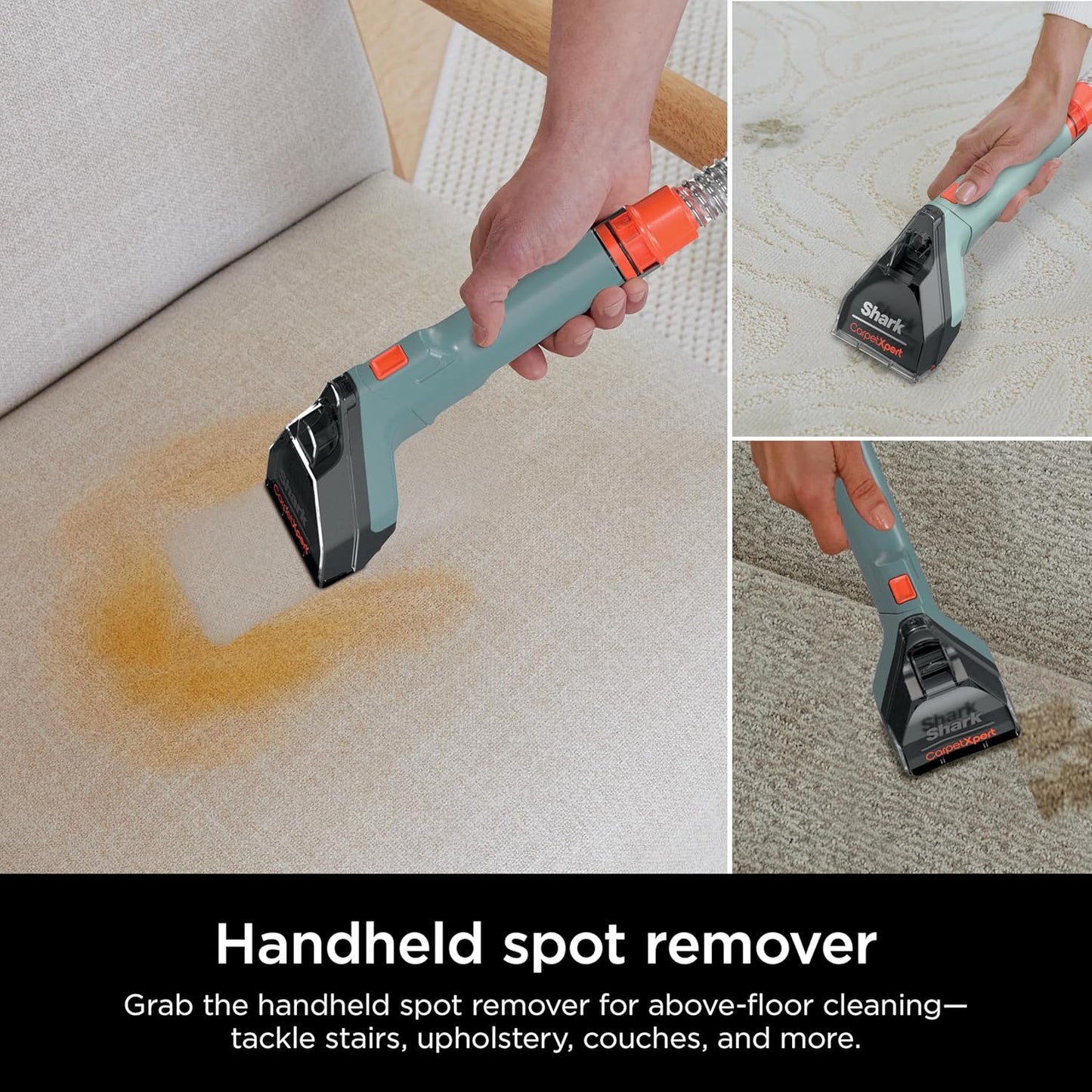 Shark CarpetXpert Upright Carpet, Area Rug & Upholstery Cleaner, Built-In Spot & Stain Remover & XL Tool, Perfect for Pets, Carpet Shampooer, 3 Cleaning Tools, Cleaning Solution, Slate Green, EX151