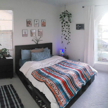 UKELER Boho Sherpa Throw Blanket Queen Size 80'' x 90'', Southwestern Aztec Throw Blanket for Bed/Couch/Sofa/Camping, Great Gift for Mother's Day, Father's Day, Thanksgiving, Christmas,New Year's Day