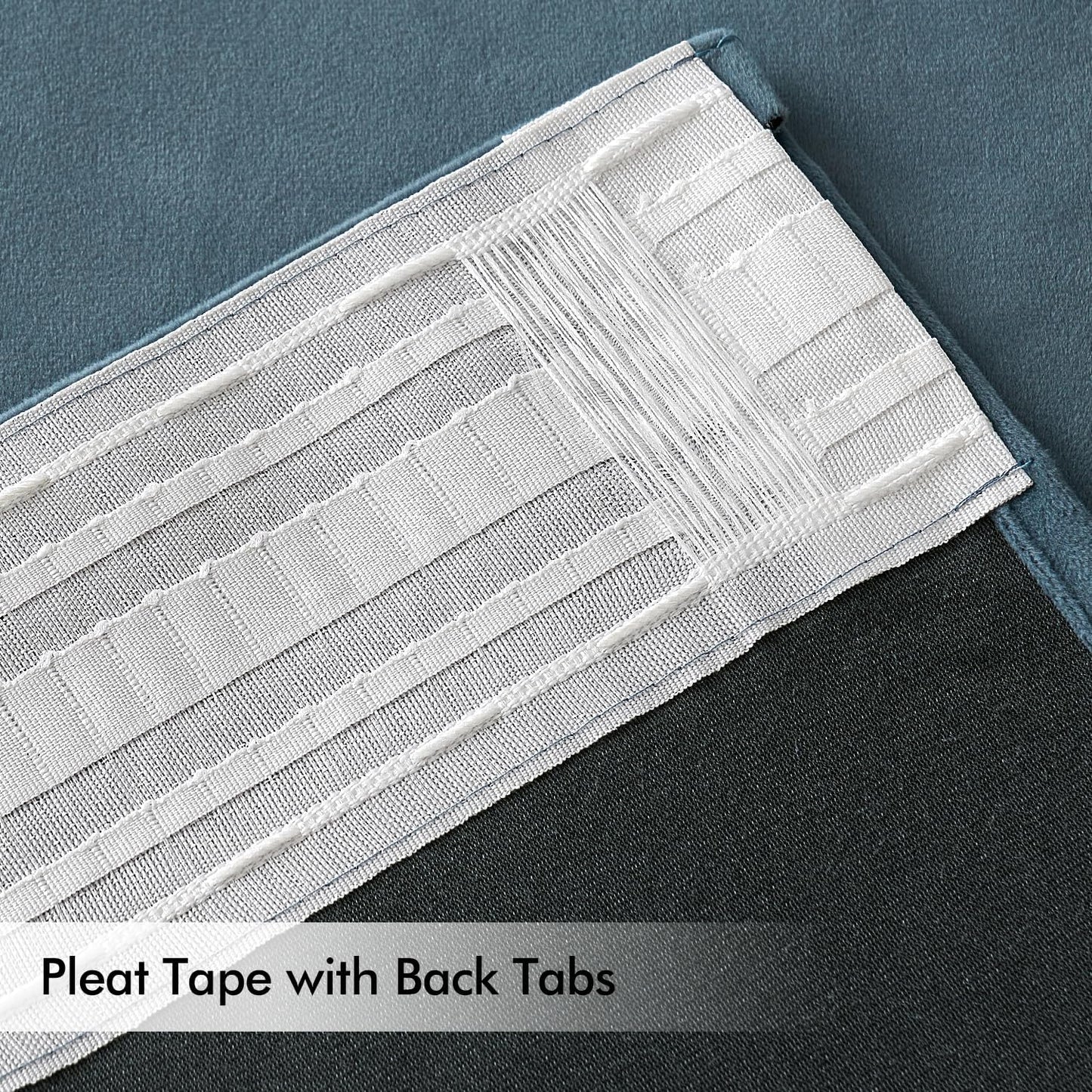 MIULEE Stone Blue Velvet Curtains 90 inches Long 2 Panels - Luxury Pinch Pleated Room Darkening Window Drapes for Bedroom Living Room Thermal Insulated Super Soft, Back Tab Rod Pocket Light Blue