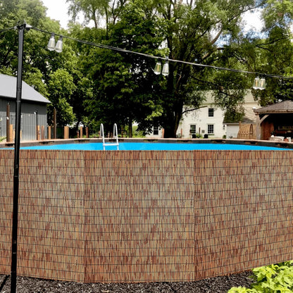 Bamboo Reed Fencing, Light Russet Bamboo Fence Rolls 4 Feet High, Decorative Reed Screen Privacy Curtains for Patio Balcony Garden Backyard Outdoor, 4 x 16 FT (2 Pcs)