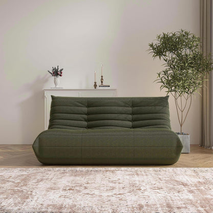 Bean Bag Chair, Loveseat Fireside Chair Bean Bag Sofa Large Bean Bag Chair for Adults, 2 Seater Bean Bag Chairs for Teens with High Density Comfortable Foam, Bean Bag for Living Room, Bedroom (Green)