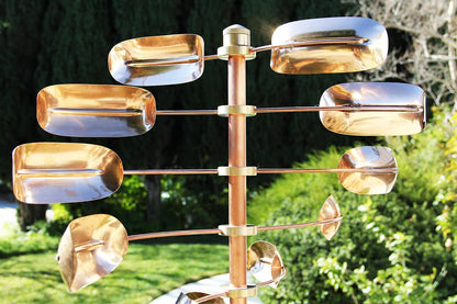 Stanwood Wind Sculpture Kinetic Copper Wind Spinner - Lucky 8 Twirler