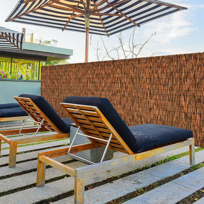 Brown 6FT X 16.4FT Reed Fencing Roll, Balcony Privacy Reed Shade Bamboo Fencing Garden Fence Border, Wind Block Sunshade Fence Screen for Outdoor Yard Patio Flower Bed Edge