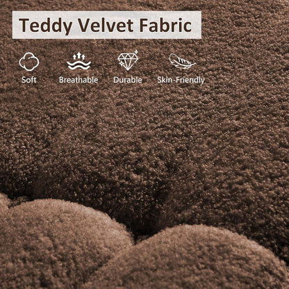 Bean Bag Chair, Oversized Loveseat Fireside Chair for Adults, 2 Seater with Memory Foam Filled, Lazy Sofa Lounge Floor Sofa for Living Room, Bedroom, Office, No Assembly Required. (Coffee)