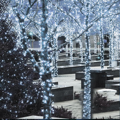 Dazzle Bright Outdoor Christmas String Lights, 1000 LED 328 FT Plug in Fairy Light with Remote Control 8 Modes & Timer, Waterproof Decoration for Home Garden Yard Xmas Wedding, White