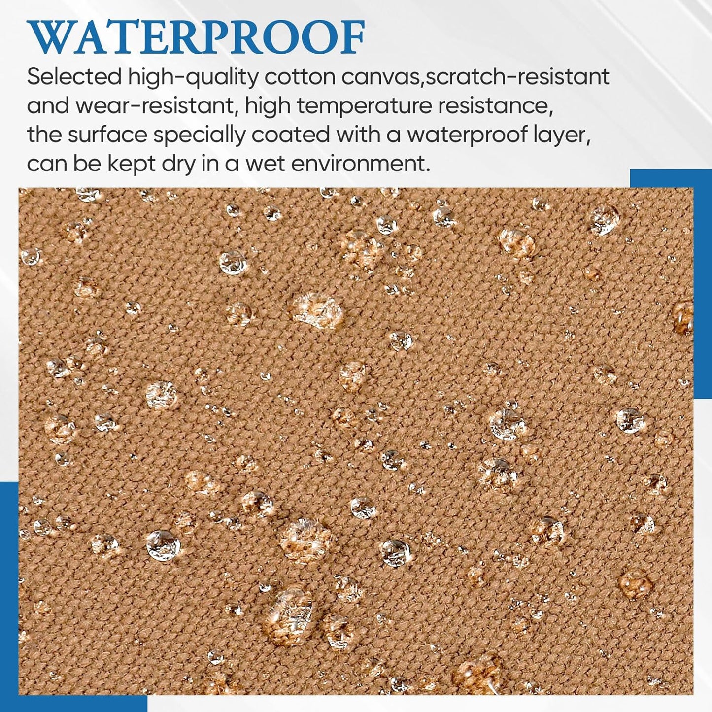 Canvas Patch 5.5 x 8 Inches 6Pcs Self-Adhesive Waterproof Canvas Patch Kit for Repairing Tents,Sofas,Boat Covers,Camping Chair,Awnings,Car Seats.(Light Brown)