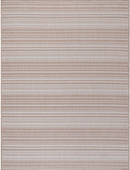 Stripe Outdoor Rug 8x10 Washable Outside Carpet for Indoor Patio Porch Waterproof Easy Cleaning Non Shedding Area Rugs Beige 8 x 10