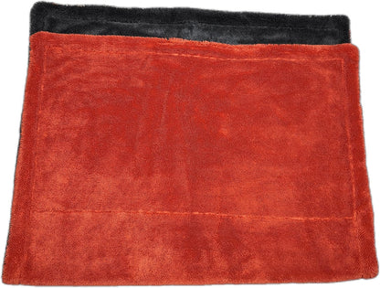 SOFTBATFY 1200 GSM 36" x 24"Dual Sided Microfiber Car Cleaning Drying Towel with Twist Pile, Super Absorbent, Scratch-Free, Machine Washable(Red-Grey)