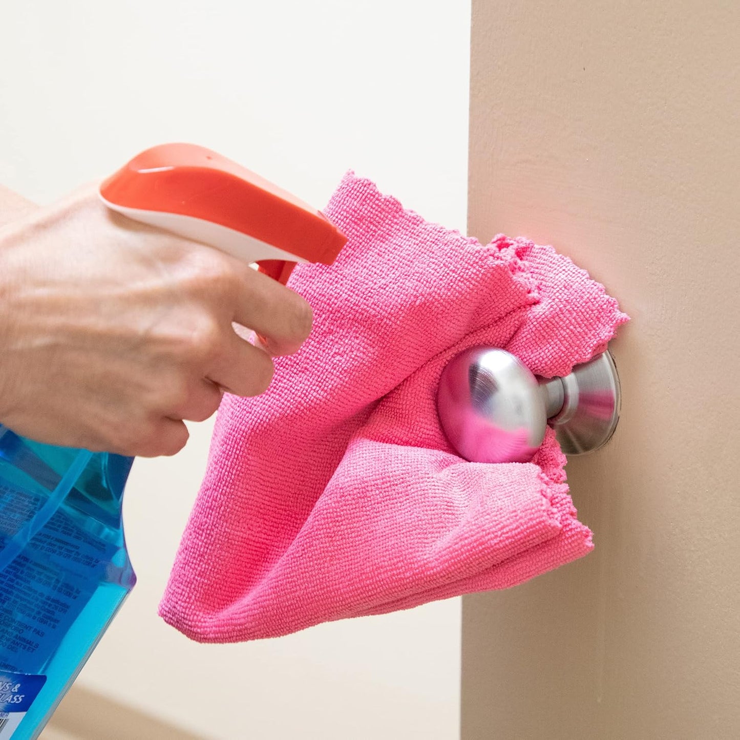 Arkwright Smart Rags in Box - (Bulk Case of 400) Lint Free Microfiber Cleaning Cloth, Scratch & Streak-Free, Dispensable Wash Towels for Cars, Window Glass, and Auto Shop, 12 x 12 in, Pink