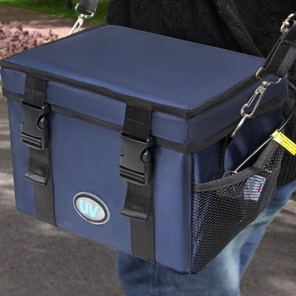 UV Sanitizer Box, 12L Ozone Portable Sanitizing and Cleaning Machine with 3-Level Timer, Foldable UV Cleaner Box for Phone, Toys, Mask, Towel, key, Ozone UV Box ﻿