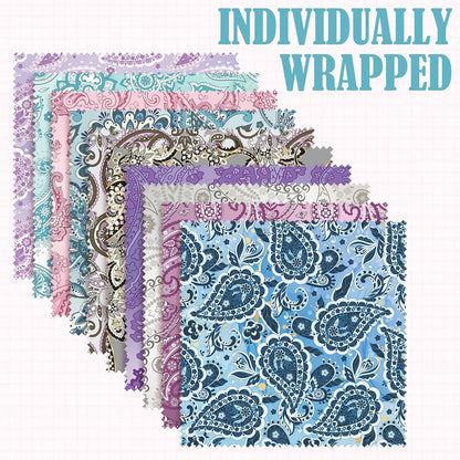 Sinmoe 20 Pcs Microfiber Cleaning Cloth Cute Paisley Waves Design Microfiber Soft Multicolor Glasses Cleaner Cloth for Eyeglasses Camera Lens Cell Phone Screens Glasses, 6 x 6 Inches