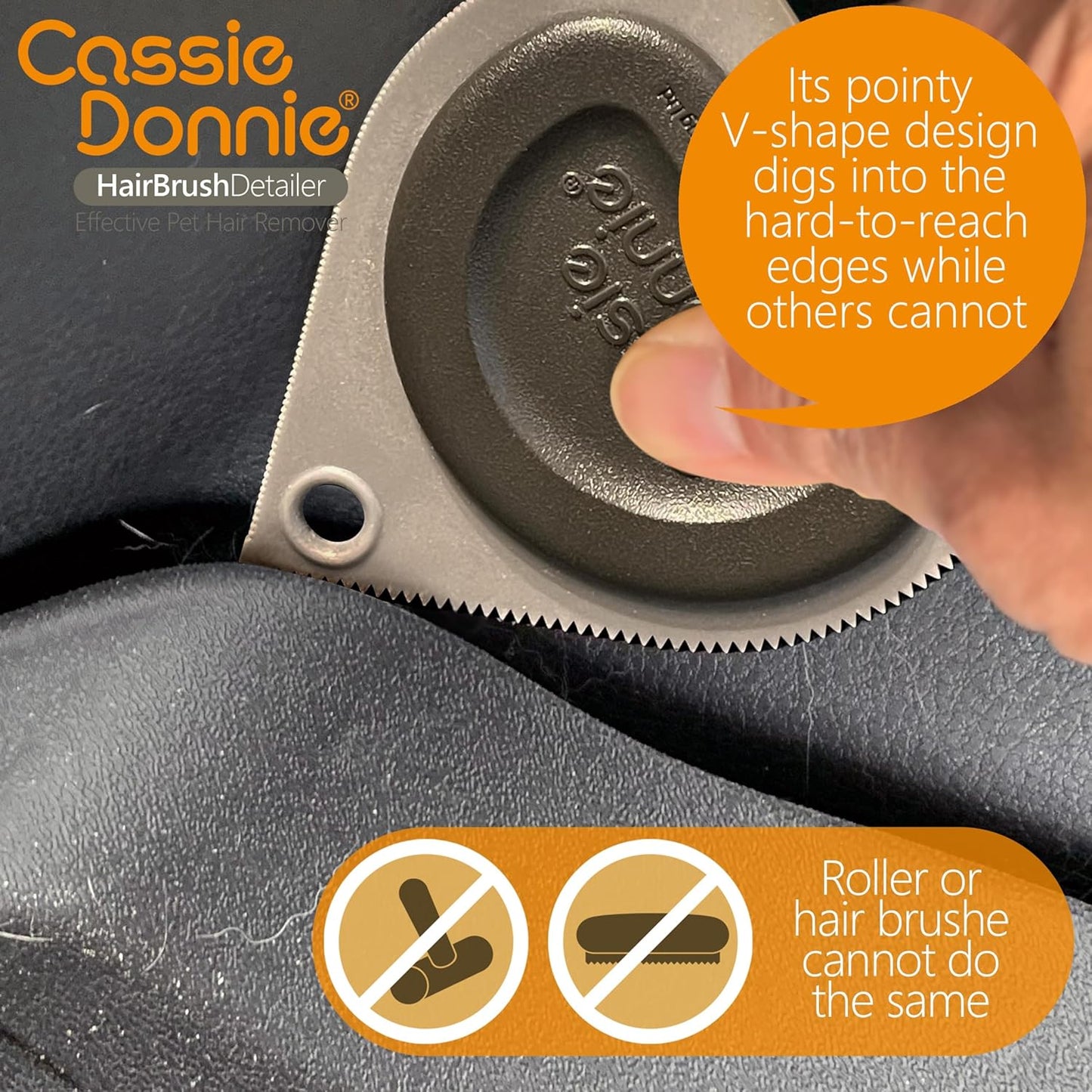 Mini Pet Hair Detailer, Pet Hair Remover for Carpet Couch Bedding Sofa, Car Interior Auto Detailing Supplies, Dog Cat Fur Reusable Brush for Furniture