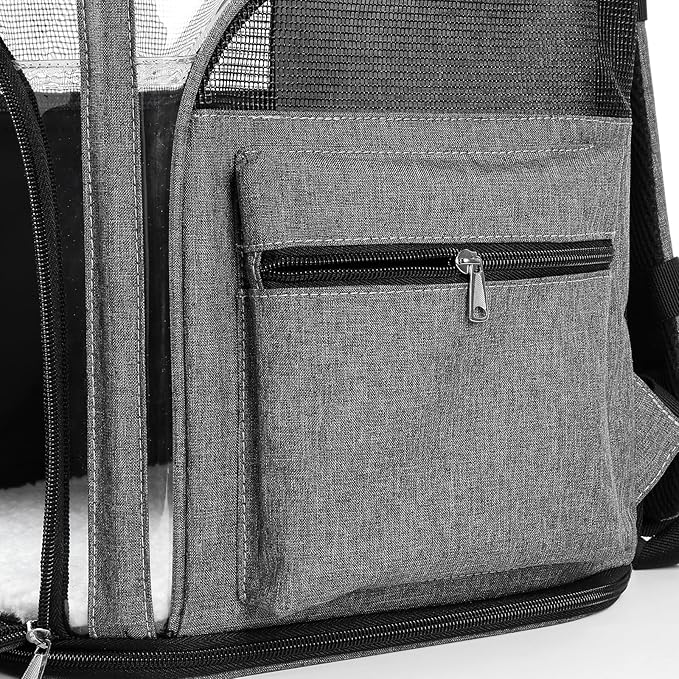 Cat Carriers Dog Carrier Pet for Small Medium Cats Dogs Puppies up to 25 Lbs, TSA Airline Approved Soft Sided, Collapsible Travel Puppy - Black Grey (L: 15.8" LX12.6 WX19.7 H, Black)