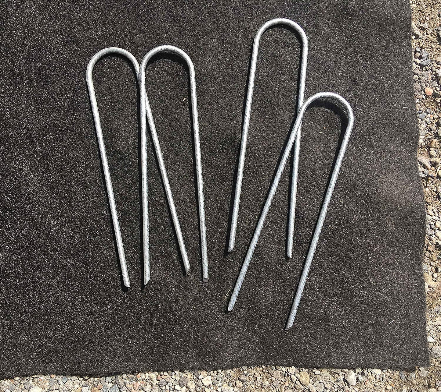 Sandbaggy Galvanized 6-Inch Landscape Staples ~ 9 Gauge Steel - Fabric Pins, Garden Earth Stakes, Ground Cover, Fence Anchors, Lawn Nails ~ Trusted by Organic Farmers Across The USA (10,000 Staples)