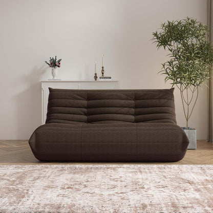 Bean Bag Chair, Loveseat Fireside Chair Bean Bag Sofa Large Bean Bag Chair for Adults, 2 Seater Bean Bag Chairs for Teens with High Density Comfortable Foam, Bean Bag for Living Room, Bedroom(Coffee)