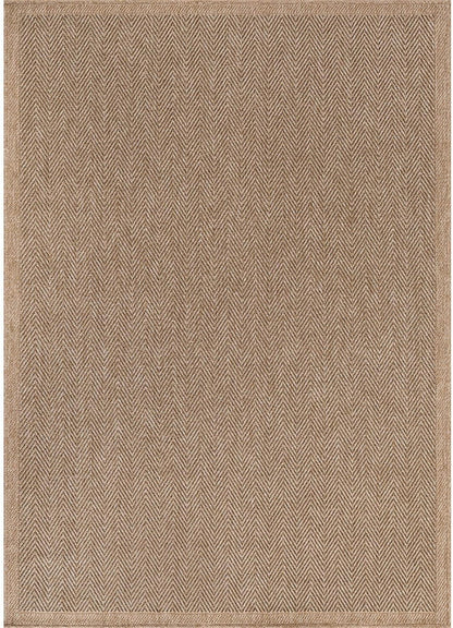 CAMILSON Easy Jute Rug 5x7, Indoor Outdoor Natural Color Fiber Area Rugs for Living Room Patio and Kitchen Rug Herringbone Seagrass Woven Design Easy-Cleaning Washable Outside Carpet Alfombras 5 x 7