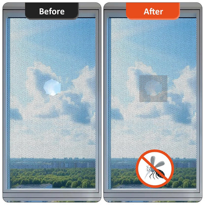 Grey Screen Repair Tape, 4" X 180" (15FT) Window Screen Door Repair Kit, Strong Adhesive Fiberglass Patch Tape Mesh