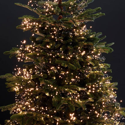 Dazzle Bright Christmas String Lights, 66FT 200 LED Connectable Green Wire 8 Modes String Lights, Waterproof Christmas Lights for Indoor Outdoor Patio Party Wedding Decorations, Warm White