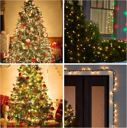 Dazzle Bright Christmas Mini String Lights, 60FT 300 Count Incandescent Waterproof Fairy Lights Plug in, Connectable Christmas Decorations for Indoor Outdoor Home Party Garden Yard, Warm White