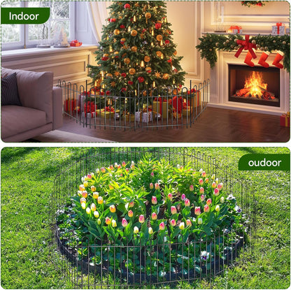 26 Panels Decorative Garden Fence, 37ft X 20in Rustproof Metal Animal Barrier Fence, No Dig Fence Garden Fence, Arched Flower Bed Edging Ornamental Wire Border Fencing for Outdoor Yard, Patio Decor