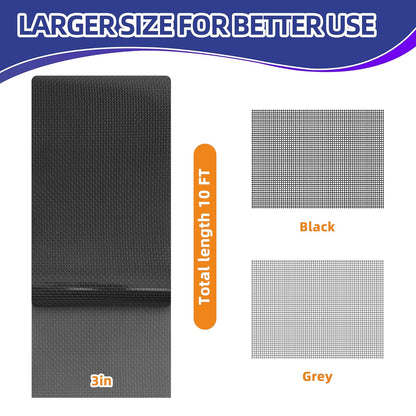 KING MOUNTAIN Black Window Screen Repair Tape,3inX10FT Heavy Duty Screen Repair Kit for Window Screen and Screen Door,Strong Adhesive & Waterproof Window Screen Patch