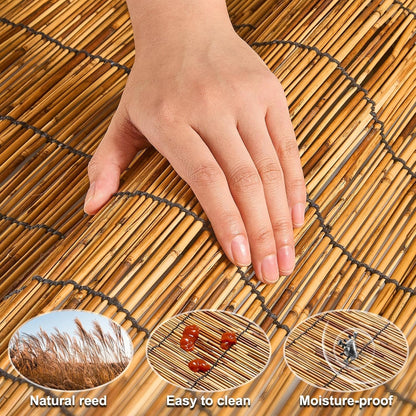 Bamboo Fencing–Handwoven,Bamboo Wall Panel Outdoor Privacy Reed Screening for Garden,Balcony,Backyard,Patio,2ftx16ft