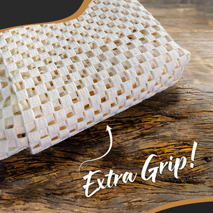 Nevlers 10'x14' White Non Slip Rug Pad | PVC Anti Skid Rug Gripper for Hardwood Floors & Other Surfaces | Open Weave Rug Stoppers to Prevent Sliding | Customizable Non Slip Rug Grippers Carpet Pad