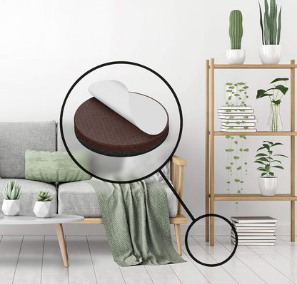 GorillaPads 1 Inch Non-Slip Furniture Pads/Gripper Feet Skids (Set of 32) Self Adhesive Rubber Floor Protectors, Round, Black, CB147-32