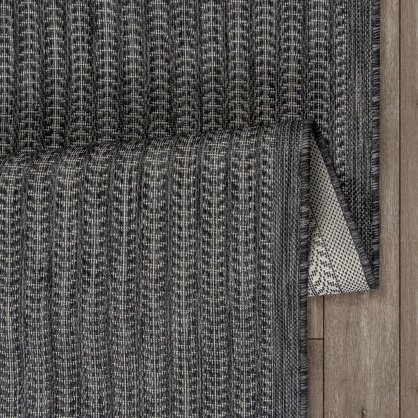 Adiva Rugs Outdoor Indoor Area Rug, Weather Resistant, Easy to Clean, Stain Resistant Floor Mat for Dining Room, Backyard, Deck, Patio (Pebble Weiss, 2' x 3')