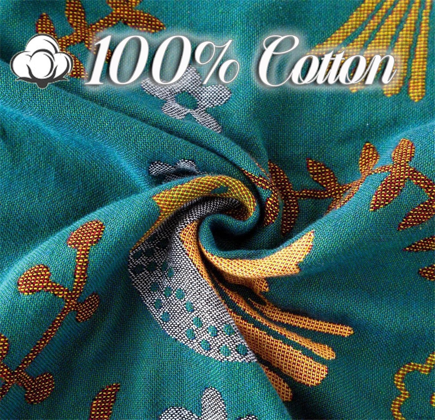 MSGKV Boho Throw Blanket 100% Cotton Blankets for Bed Couch 60''x80'', Soft Summer Blanket Travel Boho Quilt Muslin Blanket Home Decor Farmhouse Warm Throws Gifts for Women Mom