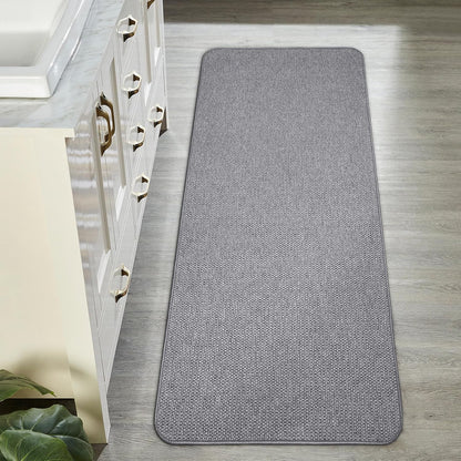 Bath Mat,Ultra Thin Bathroom Runner Rugs,Large Bath Mats for Bathroom,Quick Dry,Non-Slip,Machine Washable,Low Pile,Bath Rug,Shower Outside,Sink,Home Decor Accessories.Grey,1'5"x4'11"（17x59inch）
