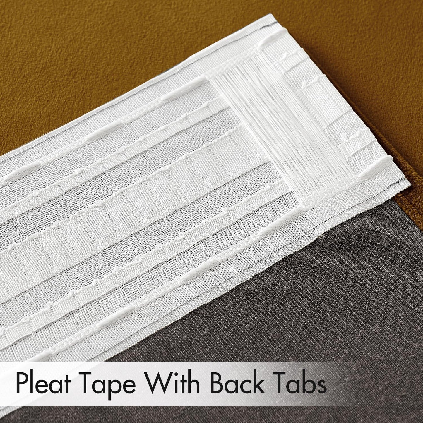 MIULEE Gold Velvet Curtains 96 inches 2 Panels - Luxury Room Darkening Window Drapes for Bedroom Living Room Thermal Insulated Super Soft Blackout, Back Tab Rod Pocket Pinch Pleated, W52 x L96