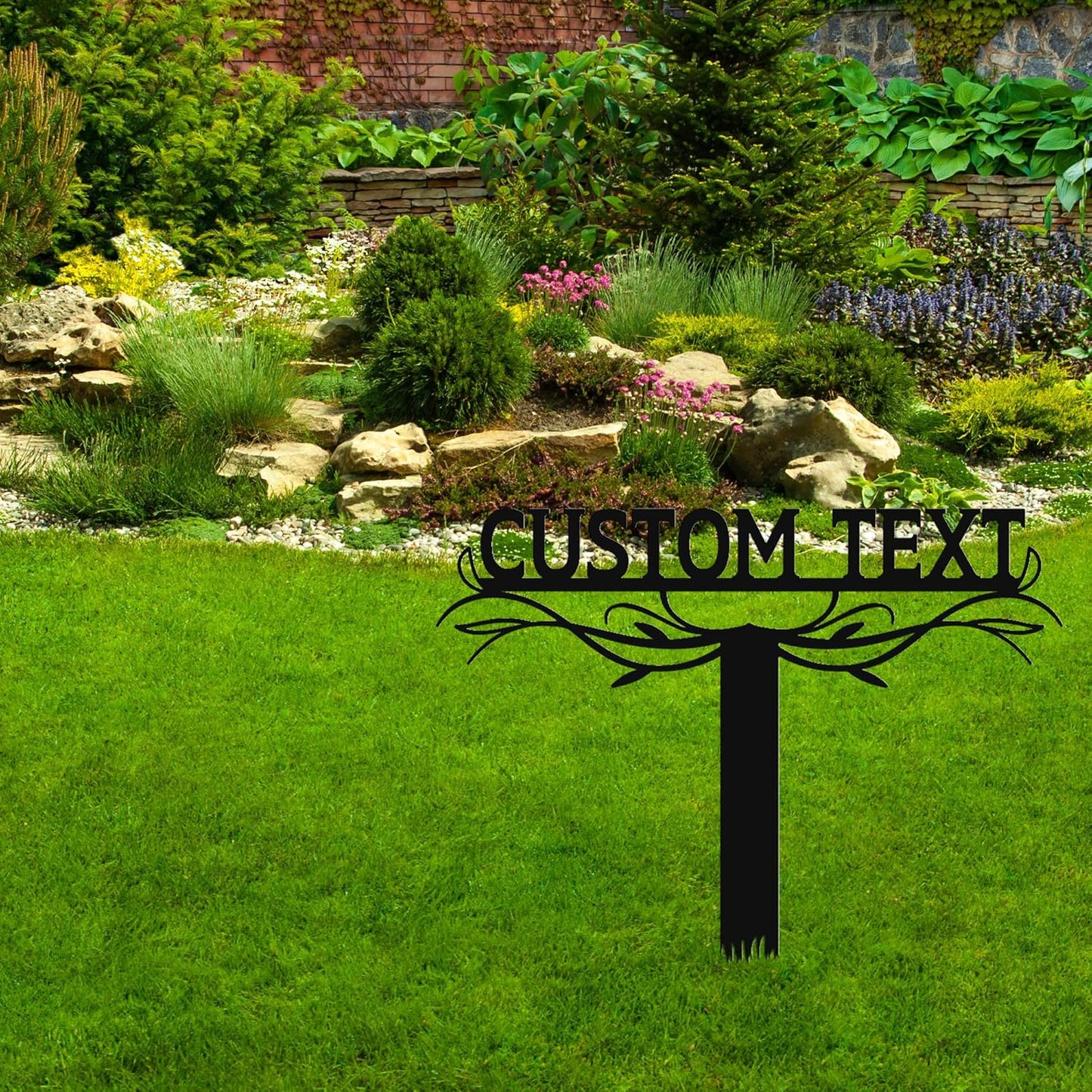 Personalized Metal Text Garden Sign with Stake, Custom Garden Decor for Outdoor, Custom Family Name Sign, Large Patio Decorations, Lawn Art, Farmhouse Decorative, Housewarming Gift
