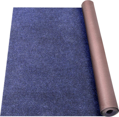 Marine Carpet,5 FT x 25 FT Deep Blue Indoor Outdoor Carpet 0.2" Thick Boat Carpet with Water-Proof TPE Backing, Non-Slide Outdoor Marine Carpet Roll for Home, Patio, Porch, Deck