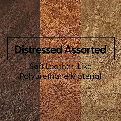SoftScape Rustic Kid Playtime Climber, Indoor Active Playset for Toddlers and Children, Safe Soft Foam for Crawling and Sliding (3-Piece Set) - Distressed Faux Leather Assorted