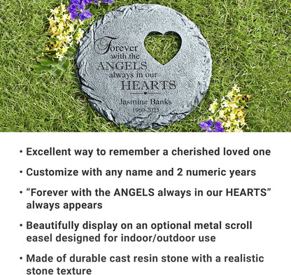 Let's Make Memories Personalized Always in Our Hearts Memorial Garden Stone - Sympathy Marker