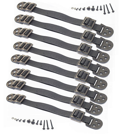 Boxiki kids Furniture Straps - Anti Tip Strap for Baby Proofing & Child Safety - 8 Pack of Adjustable Wall Straps and TV Straps - Fixings to Anchor Shelves & Cabinets(Black)