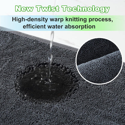 JOYMOOP Microfiber Towels for Cars, 2 Pack 63" x 29.5" Car Drying Towel, Dark Gray Reusable Car Towel, Quick Drying Car Microfiber Cleaning Cloth for RVs, SUVs, Trucks