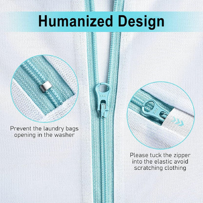 OTraki Mesh Washing Bags for Laundry 2 Pack 16 x 20 Inch Medium Mesh Bag Laundry Washer Delicates Lingerie Wash Machine Net Zipper Bag Heavy Duty Home Dorm Hotel Travel Storage Organizer, White