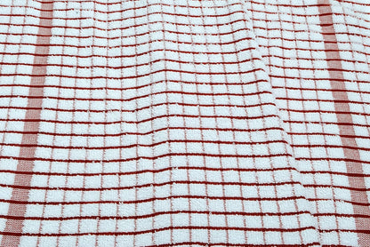 AMOUR INFINI Kitchen Towels Set of 4 - Highly Absorbent, Super Soft Terry Cotton 20x28 Inch Dish Towels with Hanging Loop - Hand & Tea Towels for Cleaning & Drying Dishes (Rust)