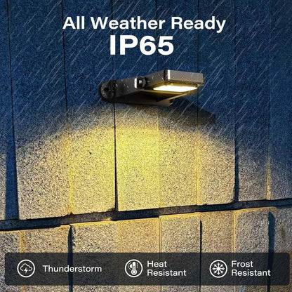 200LM Solar Wall Lights Outdoor 6 Colors, 2200mAh Long Lasting Solar Powered Deck Lights, 360° Adjustable Porch Light IP65 Waterproof, Glass Panel Fence Light for Gutter, Step, 2 Pack