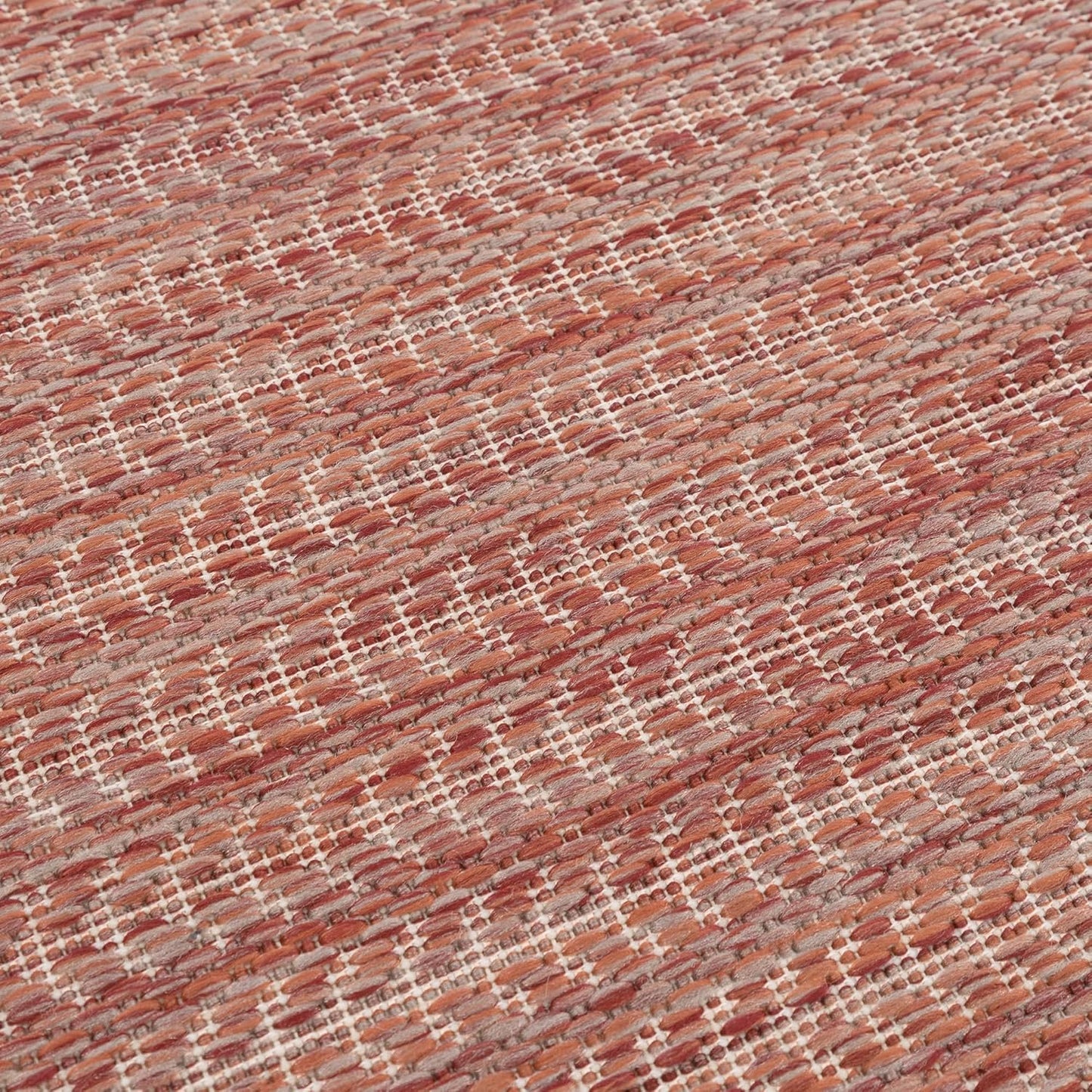 Adiva Rugs Outdoor Indoor Area Rug, Weather Resistant, Easy to Clean, Stain Resistant Floor Mat for Dining Room, Backyard, Deck, Patio (Copper Weiss, 6' x 9')