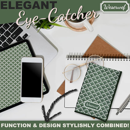 WESERWEF Design Microfiber Glasses Cleaning Cloth – Premium Cleaning Cloth for Eyeglasses, Screens, Tablets, Cameras & Lenses, 12" x 12", Ultra-Soft & Scratch-Free (Wave)